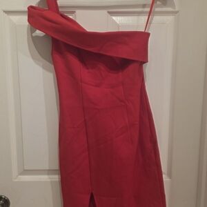 Ever Pretty One Shoulder Red Dress